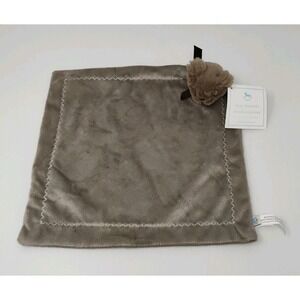 Pottery Barn Kids Bear Thumbie Lovey‎ Security Blanket Plush Baby Zig Zag Stitch